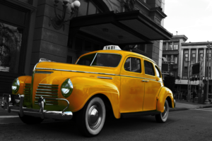 Taxi jaune New York Photoshop